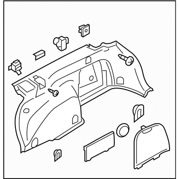 Subaru 94027AG10BJC Trim Panel Rear Quarter Rear