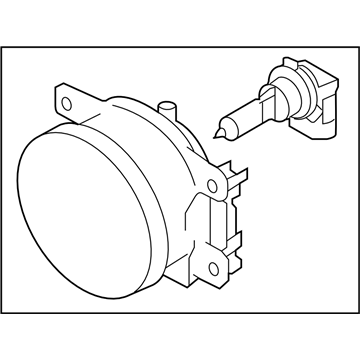 Subaru 84501FJ021 Fog Light Assembly Front RH
