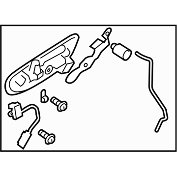 Subaru 61021AG06ANN Front Door Handle Assembly Outer Right