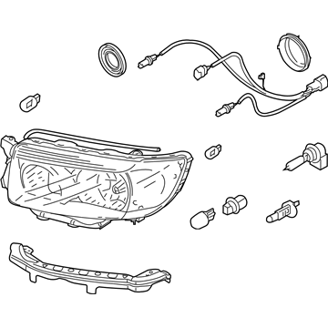 Subaru 84001SA461 Passenger Side Headlamp Assembly