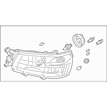 Subaru 84001SA030 Driver Side Headlamp Assembly