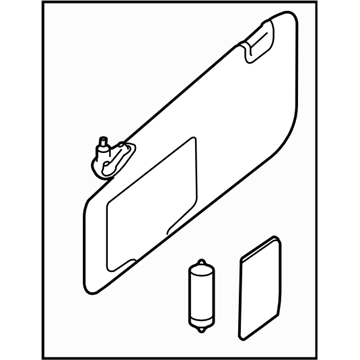 Subaru 92011CA210VH Left Sun Visor Assembly