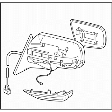 Subaru 91071SA151LR Mirror Assembly Door LH C0U5U6