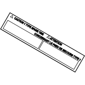 Subaru 28183AL00A Label Tire