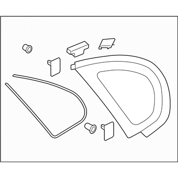 Subaru 65222AG04B Window Glass Assembly Side RH