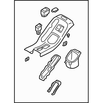 Subaru 92131FE150OE Cover Console Up Rear