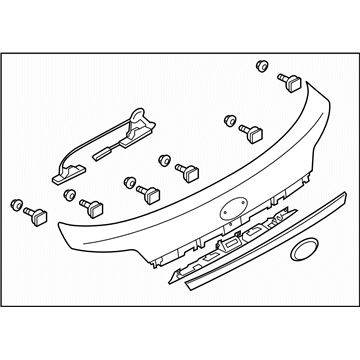 Subaru 91119AJ05ANN GARNISH Assembly Rear Gate B