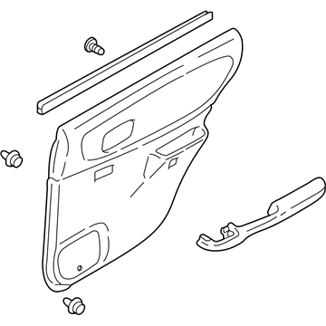 Subaru 94229FA700GA Trim Panel Assembly Door Rear RH