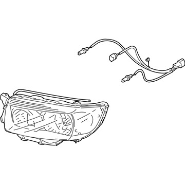 Subaru 84912SA951 Lens & Body Head Lamp RH