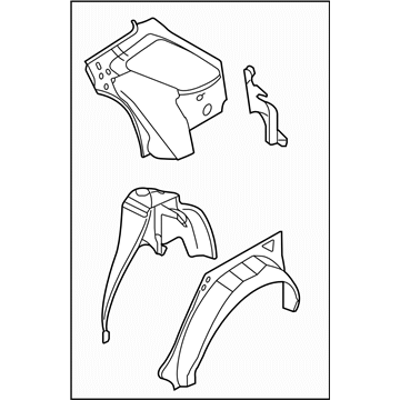 Subaru 51510FE000 Rear Quarter Complete Inner RH