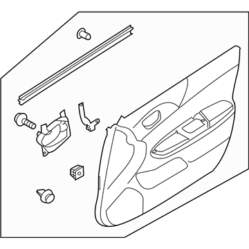 Subaru 94211FG420JM Trim Panel Front Door RH