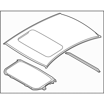 Subaru 53600AL06A9P Roof Panel Complete Sdn Sr Xm