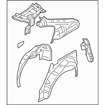 Subaru 51510AJ06A9P Quarter Panel Complete Rear In SRH