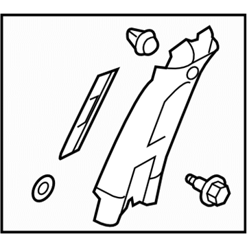 Subaru 94012FJ001ME Trim Panel Assembly B Pillar RH