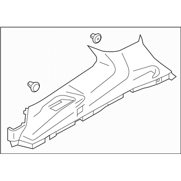 Subaru 94015SG100LO Trim Panel D Pillar Up LH