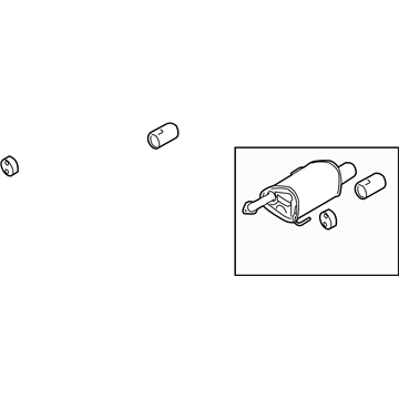 Subaru 44300FG040 MUFFLER Assembly LH