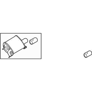 Subaru 44300FG050 MUFFLER Assembly RH