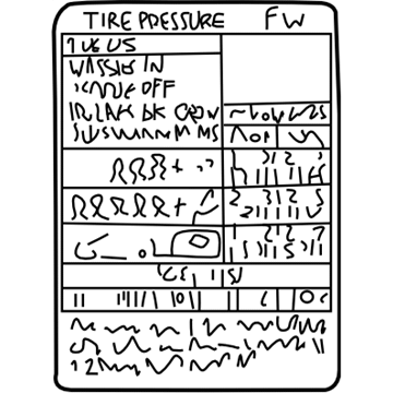 Subaru 28181FE610 Label Pressure