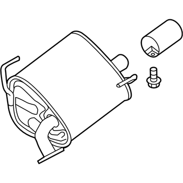 Subaru 44300SG050 MUFFLER Assembly RH BRH