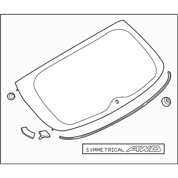 Subaru 63011FG000 Glass Assembly Rear Gate