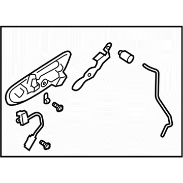 Subaru 61021AG03ANN Front Door Handle Assembly Outer Left