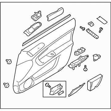 Subaru 94279AG84BWA Trim Panel Assembly Door Front RH