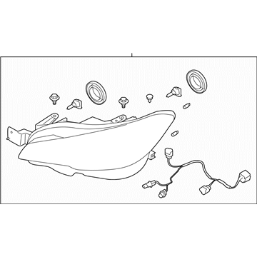 Subaru 84001VA021 Passenger Side Headlamp Assembly