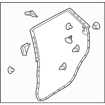 Subaru 63512AL02C Weather Strip Door Rear Rear