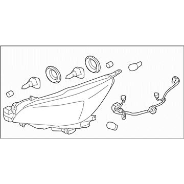 Subaru 84001AL00A Passenger Side Headlamp Assembly