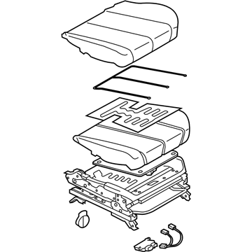 Subaru 64139AJ10CWJ Seat Cushion Assembly Front RH