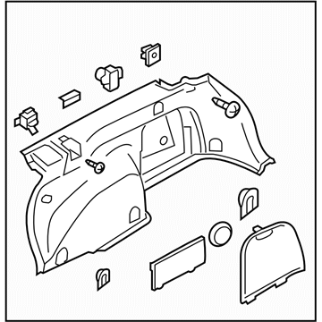 Subaru 94027AG25BWA Trim Panel Rear Quarter L