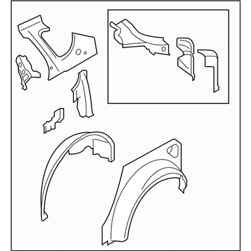 Subaru 51510FG1019P Quarter Panel Complete Rear In LH