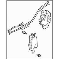 Subaru 61035AE00B LATCH&ACT ASSY DOOR REAR RH