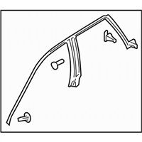 Subaru 63521AG01A WEATHERSTRIP ROOF SIDE WLH