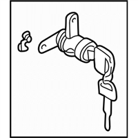 Subaru 57494AE01A KEY CYLINDER DOOR LH