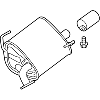 Subaru 44300SG050 MUFFLER ASSEMBLY RH BRH
