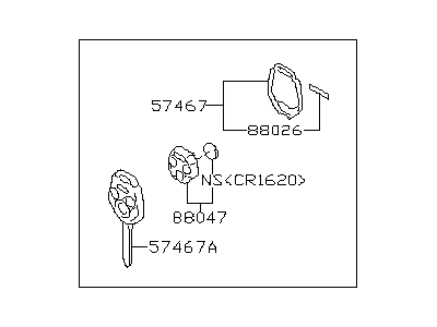 Subaru XV Crosstrek Car Key - 57497FJ020