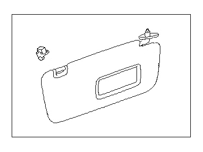 Subaru 92011SC021LO Right Sun Visor Assembly