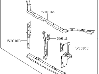 Subaru 53010SC0009P Radiator Support