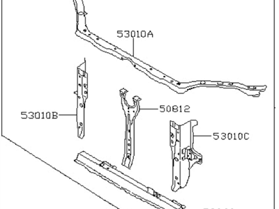 2009 Subaru Forester Radiator Support - 53010SC0009P