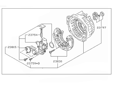 Subaru 23727AA541 Cover Assembly ALTERNATOR Rear