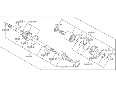 2010 Subaru Forester Axle Shaft - 28421SC011