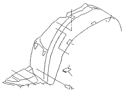 Subaru 59110FC010 Mud Guard Front LH