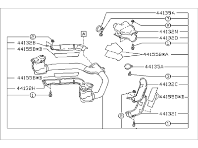 Subaru 44109AE030 Front Exhaust Pipe Assembly