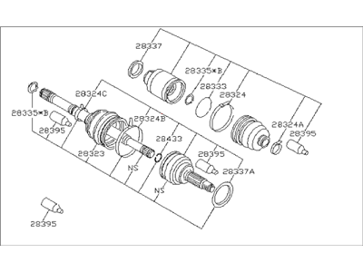 1999 Subaru Forester CV Joint - 28094AC050