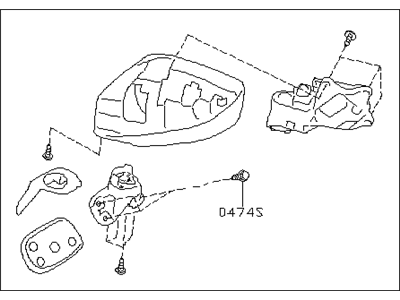 Subaru 91036CA151 Rear View Mirror Unit LHL