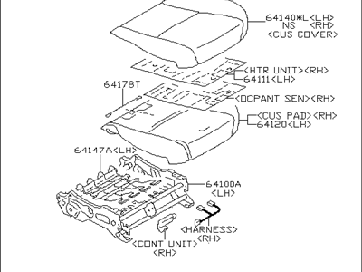 Subaru 64139FJ000VH Cushion Assembly OCPANTRH