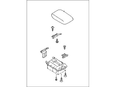 Subaru 92114FJ020WJ Console Box Lid Assembly