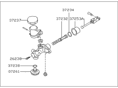 2001 Subaru Legacy Clutch Master Cylinder - 37230AE01A