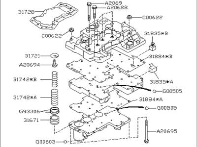 Subaru Legacy Valve Body - 31705AA570